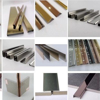 Piastrelle decorative in acciaio inossidabile in forma di U