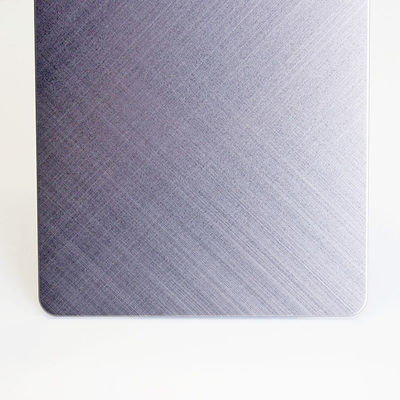 Grey Cross Hairline Stainless Steel Sheet Four Feet Metal Plate