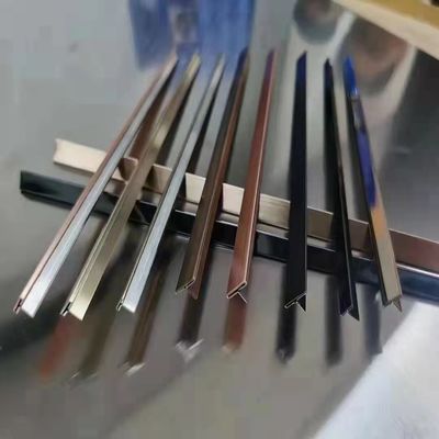 0.65mm Spessore 304 Acciaio Inossidabile Profilo Piastrella con Dimensioni Personalizzate per Protezione Parete e Pavimento