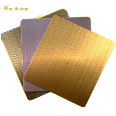 Lamiera in acciaio inossidabile 201 con finitura spazzolata e rivestimento PVD, spessore 0,65 mm, per applicazioni decorative