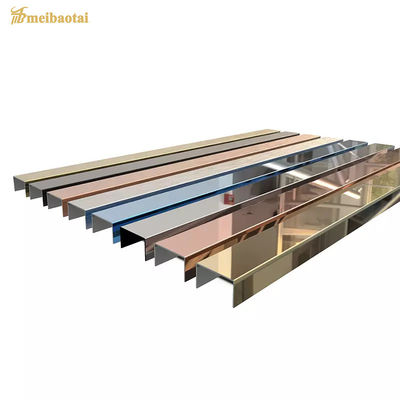 Superficie dello specchio in acciaio inossidabile U Profile Tile Trim con anti-impronta digitale e 10FT lunghezza