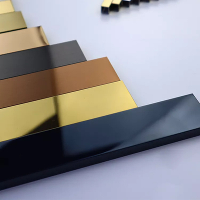 Linea di capelli specchio piastrelle in acciaio inossidabile angolo decorazione decorazione Cina fabbrica