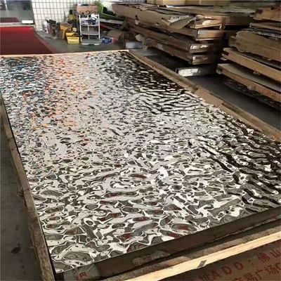 Specchio d'argento Acqua ondulata lamiera di acciaio inossidabile spessore 0,65 mm per la decorazione del soffitto