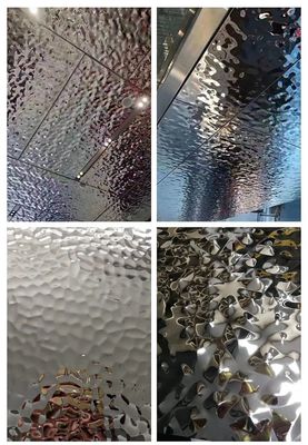 Prezzo buono Ss304 201mm Colore specchio Acqua Ripple Sheet Decorazione Booth, soffitto, parete, tazza in linea