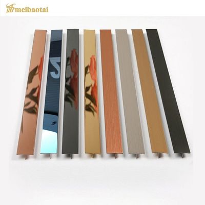 Buon prezzo 2438mm Acciaio inossidabile Effetto Piastrelle Trim 304 Acciaio inossidabile Piastrelle Strip in linea
