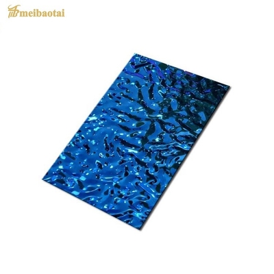 Lamina di metallo dell'ondulazione dell'acqua di acciaio inossidabile 4X8FT per la parete del soffitto