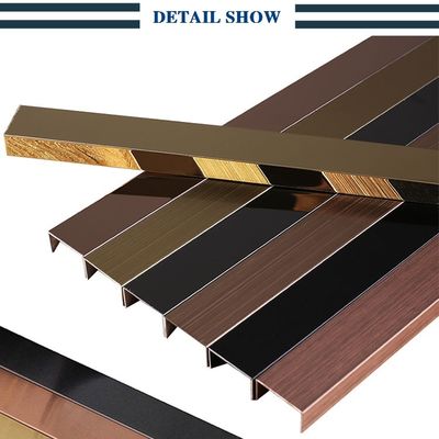 Prezzo buono PVD Color Coated 304 in acciaio inossidabile U Form Tile Trim con larghezza di 12 mm per applicazioni decorative in linea