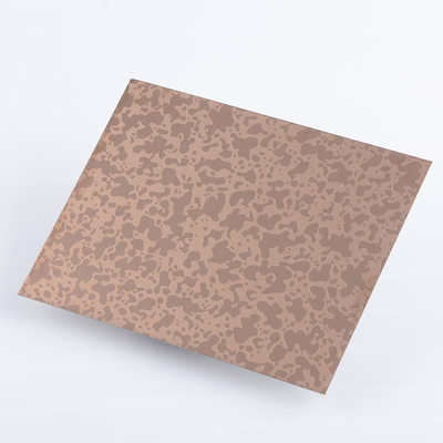 Norma della lamiera di acciaio di SS304 0.8MM Rose Gold Mirrror Etched Stainless AISI