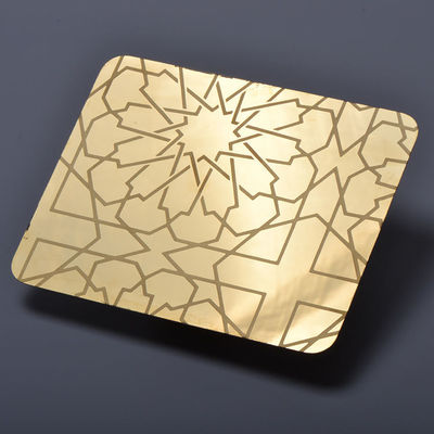 Super Mirror Argento inciso 304 lamiera in acciaio inossidabile 0,95MM Thk per il soffitto porta muro