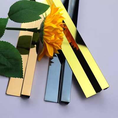 Rifiniture per piastrelle decorative personalizzate per strisce angolari in acciaio inossidabile senza perforazione