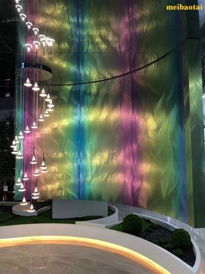 Prezzo buono Ingresso su misura della decorazione dello strato di acciaio inossidabile dell'arcobaleno del modello del laser in linea