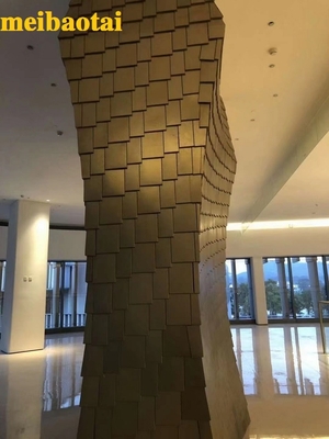 Prodotto decorativo in lamiera di acciaio inossidabile goffrato color bronzo a quattro piedi