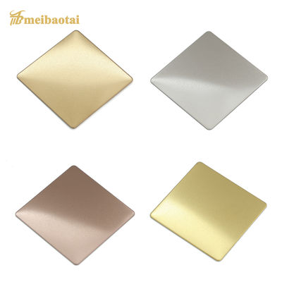 Lastra decorativa in acciaio inossidabile 0,75 mm con rivestimento PVD oro argento sabbiato per pannelli a parete