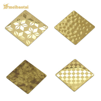 Prezzo buono 0.85mm Spessore PVD Color Coating Intaglio in acciaio inossidabile con bordo a fessura per piastre metalliche decorative in linea