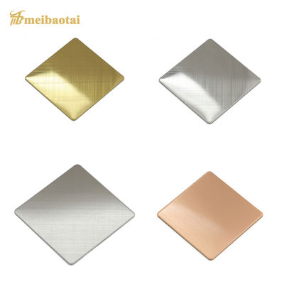 0.55mm Spessore 304 Grade Hairline lamiera di acciaio inossidabile 1219x2438mm per pannelli di ascensore