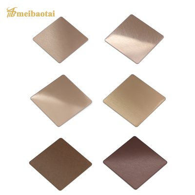 lo strato decorativo SS201 di acciaio inossidabile di lunghezza di 2438mm ha sabbiato Rose Gold Color bronzea