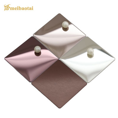 1.5 mm Spessore foglio SS rivestito in PVD lucidato con pellicola in PVC a 10C per applicazioni decorative