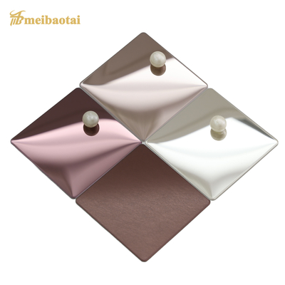 Strato decorativo PVD di acciaio inossidabile della lucidatura che placca spessore di 4x8 0.65mm
