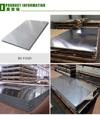 BA Finish Placca di acciaio inossidabile laminata a freddo sostenibile Dimensioni personalizzabili per applicazioni industriali