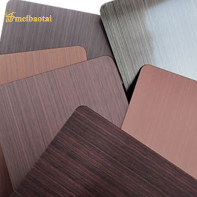 Lastra in acciaio inossidabile finitura Anti Bronze AFP quattro piedi capelli per applicazioni architettoniche