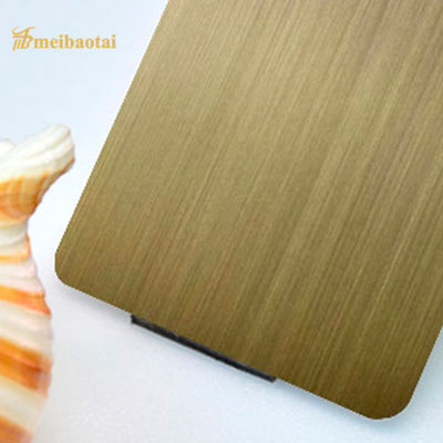 304 in acciaio inossidabile foglio decorativo in legno con superficie spazzolata e dimensione di quattro piedi per le pareti della cucina