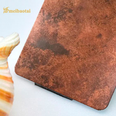 SS304 ha invecchiato la parete antica della decorazione del piatto di acciaio inossidabile del rame di colore