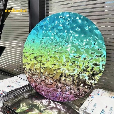 Ss304 201 Rainbow Color Mirror Acqua Ripple Stagni di acciaio foglio di decorazione soffitto