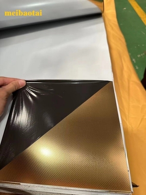 Linen Gold PVD Colore Intagliato Fogli di acciaio inossidabile SS Piastra decorativa