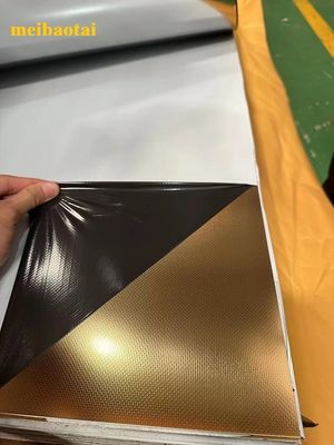 Prezzo buono Linen Gold PVD Colore Intagliato Fogli di acciaio inossidabile SS Piastra decorativa in linea