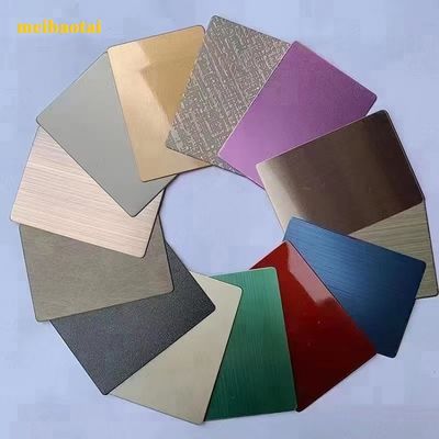 Prezzo buono PVD Color Coating Mirror Stain Brush Stainless Steel Sheet Plate Decoration in linea