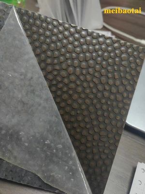 Fogli di acciaio inossidabile in incisione dorata con spessore di 0,85 mm