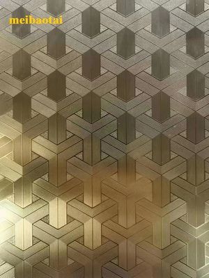 Prezzo buono DIN 0,95 mm Thk Oro Specchio inciso lamiera in acciaio inossidabile per esterno in linea