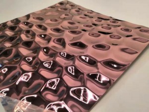 Fogli di acciaio inossidabile stampati a specchio SS201 Pvd Color Coating Plate in rilievo
