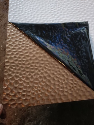 Rose Gold Mirror Honeycomb Pattern Fogli in acciaio inossidabile in rilievo