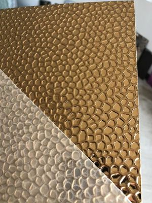 Lastra in acciaio inossidabile 304 con finitura a nido d'ape dorata e argentata per pareti e soffitti decorativi