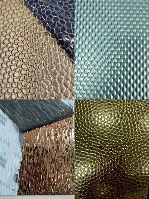 Prezzo buono 0.85mm Spessore Colorato Rivestito Intagliato In Acciaio Inossidabile Carta con doppia pellicola in PVC per uso decorativo in linea