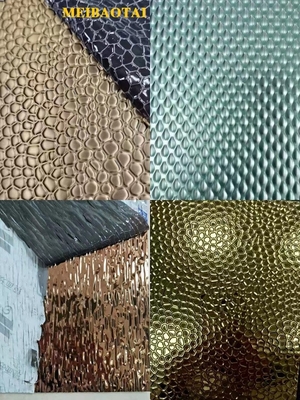 Fogli di acciaio inossidabile con stampo specchio PVD Color Coating Decoration Plate in rilievo