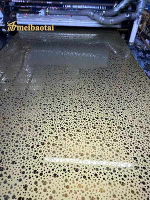 Fogli di acciaio inossidabile con modello di cliente inciso in specchio d'oro