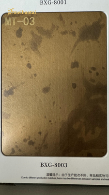Nuovo stile linea di capelli di bronzo colore di acciaio inossidabile foglio piastra di decorazione