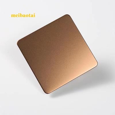 Buon prezzo Rose Gold PVD Color Coating Standblast Stainless Steel Sheet piastra di decorazione in linea