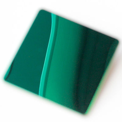 Prezzo buono Lastra decorativa in acciaio inossidabile finitura specchio colore verde PVD grado 304 per decorazione d'interni in linea