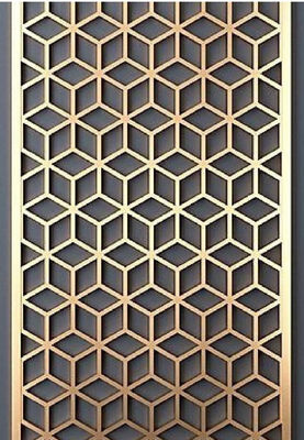 Divider di stanza in acciaio inossidabile standard ASTM con rivestimento in oro rosa e spessore di 8 mm per progetti alberghieri