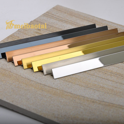 304 T di acciaio inossidabile profilo T forma angolo piastrella taglio lunghezza 2438mm/3048mm