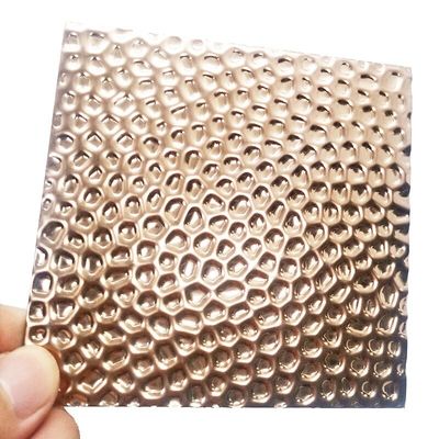 Rose Gold Mirror Honeycomb Stamped 304 lamiera in acciaio inossidabile per pareti e soffitti decorativi applicazioni