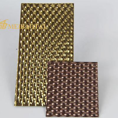 Piastra decorativa in acciaio inossidabile stampato oro oro rosa acciaio inossidabile 304 1219x2438mm