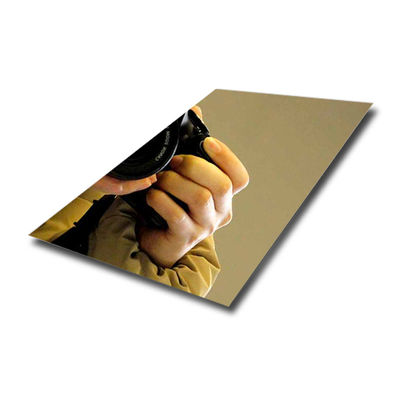 Lamiera in acciaio inossidabile lucidata a specchio color champagne oro con spessore da 0,3-1,2 mm per applicazioni decorative
