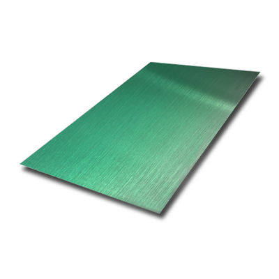 Lastra in acciaio inossidabile 201 con finitura spazzolata, colore smeraldo PVD, dimensioni 1219x2438mm per applicazioni decorative