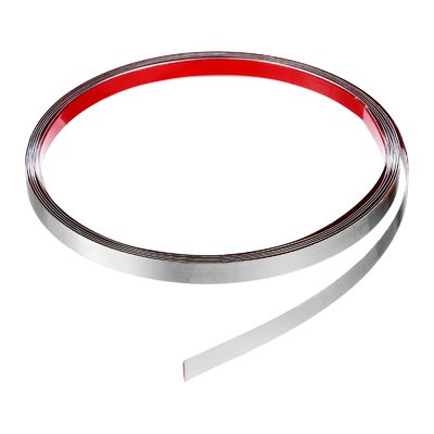 Prezzo buono Nastro piatto adesivo in acciaio inox metallo satinato per bordi in linea