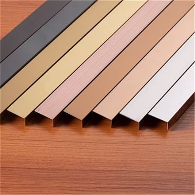 304 Acciaio inossidabile U Profile Tile Trim con spessore di 0,65 mm per bordi durevoli