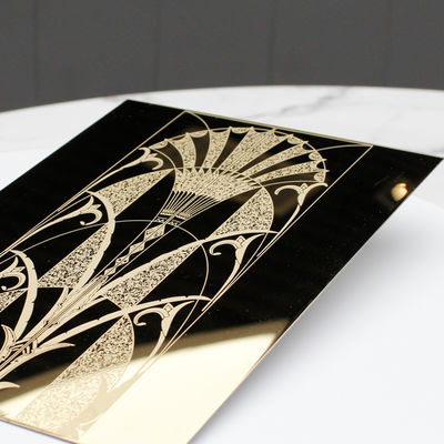 Gold Mirror Etched Stainless Steel Sheet Manufacturer